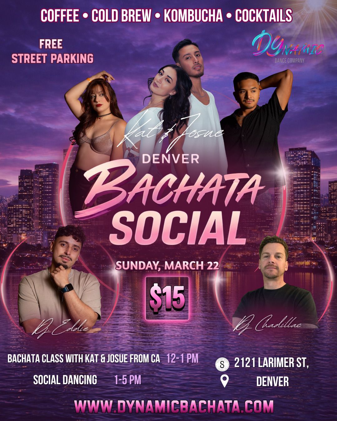 Bachata Social with Kat & Josue — March 22